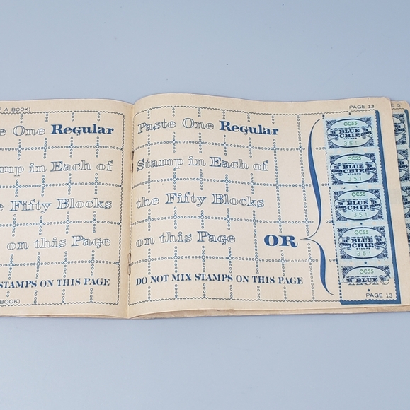 Vintage Set Of 3 Blue Chip Savings Book - Picture 7 of 8